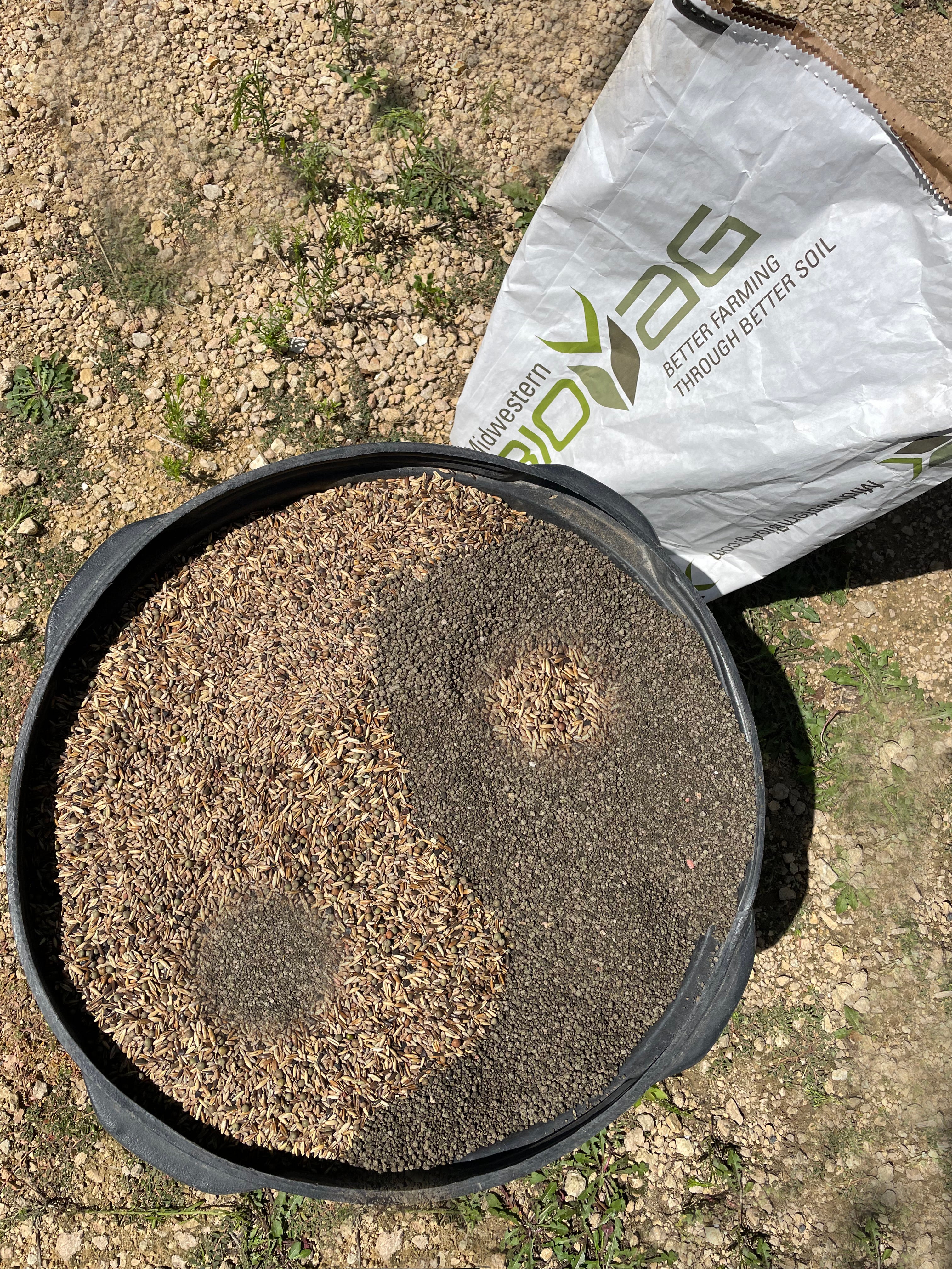 TerraNu fertilizers are non-corrosive, so they can be mixed with seed for one-pass application. 